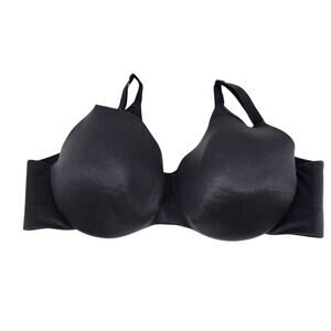 Cacique Black Lightly Lined Balconette Medium Coverage Underwire Bra Size 46D